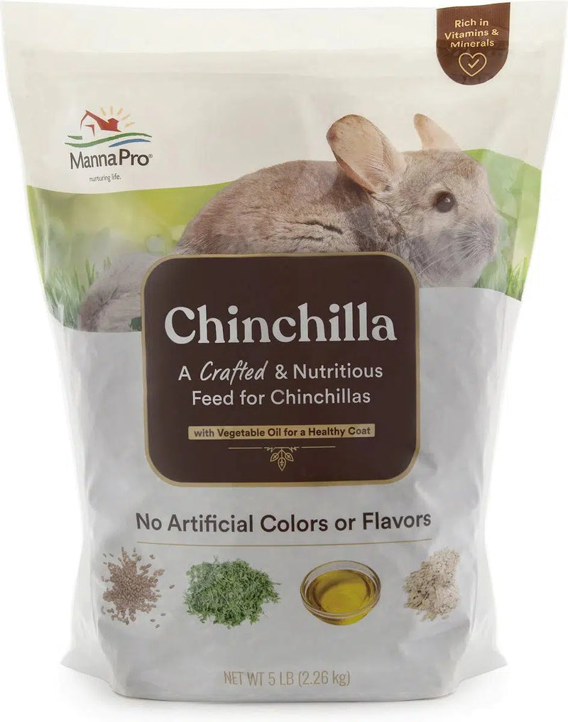 Manna Pro Crafted & Nutritious Chinchilla Food, 5-lb bag Chinchilla Food Manna Pro 