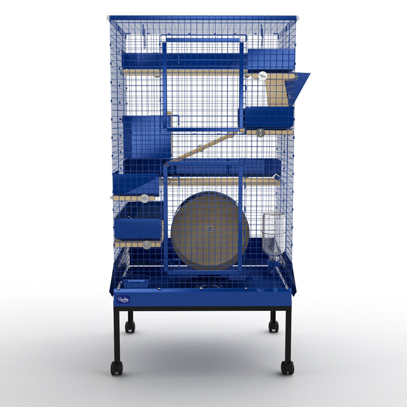 Chinchilla Mansion Blue Deluxe Bundle Chinchilla Cage - Handmade in the USA! 